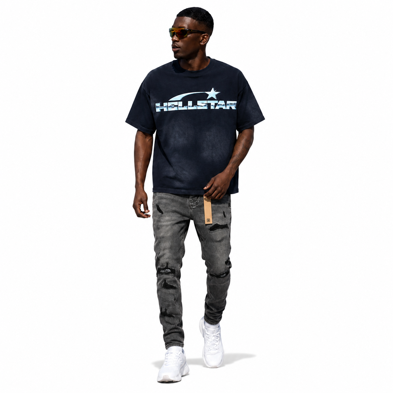 Hellstar T-Shirt -6799#+Ksubi Jeans PK 3010