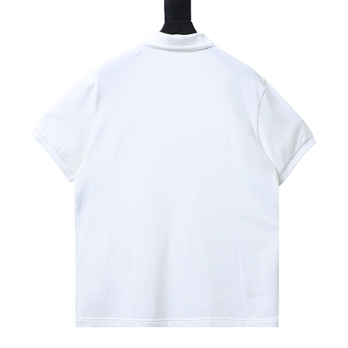 Moncler Logo Cotton Piquet Polo Shirt White