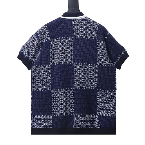 Louis Vuitton Damier Jacquard Polo Cardigan