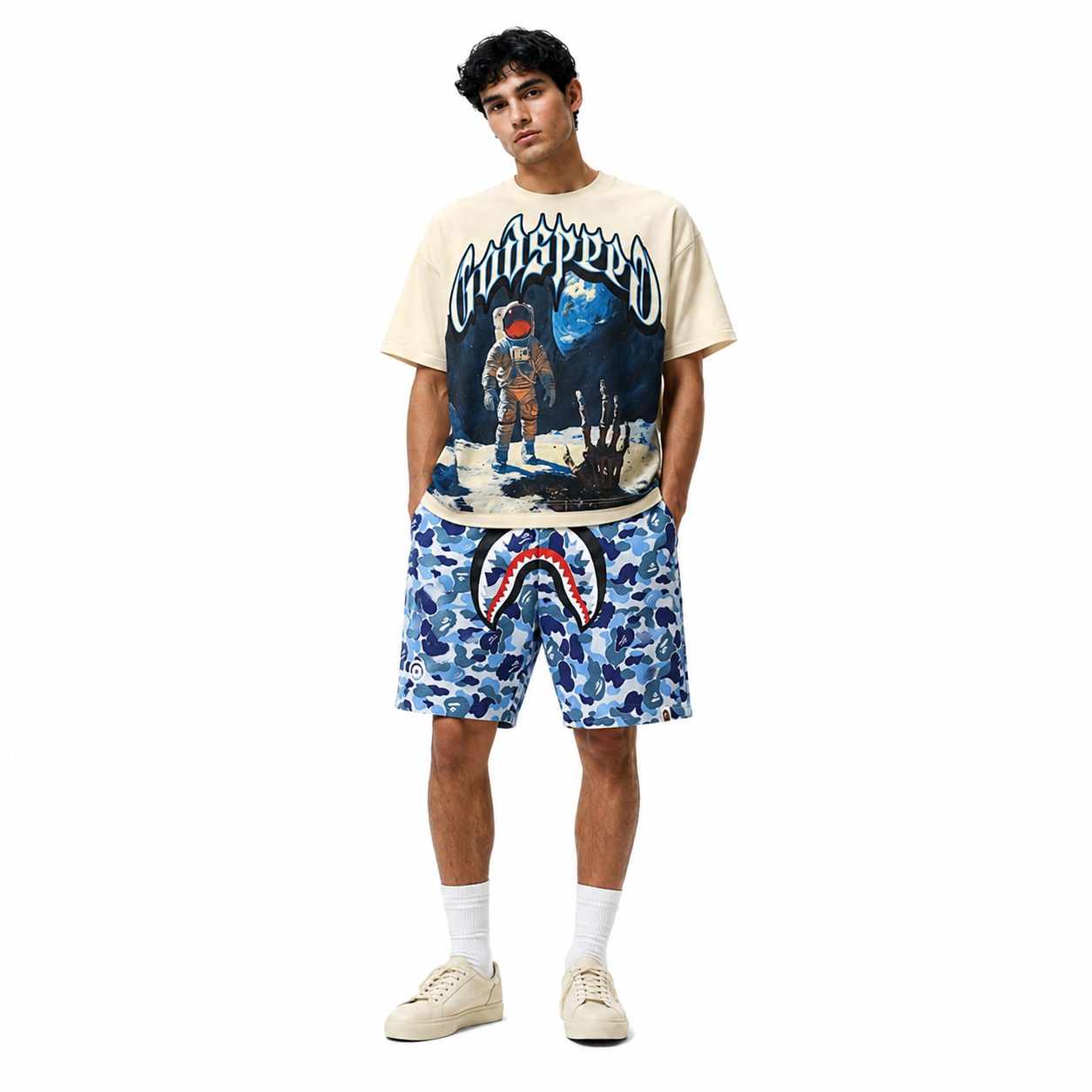 Godspeed T-Shirt-3123#+BAPE Shorts-8669#