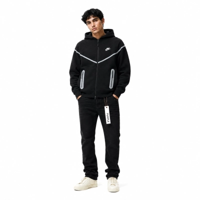 Nike Sportswear Zip Windrunner Hoodie+Purple Brand Fashion Men Jeans 4 01