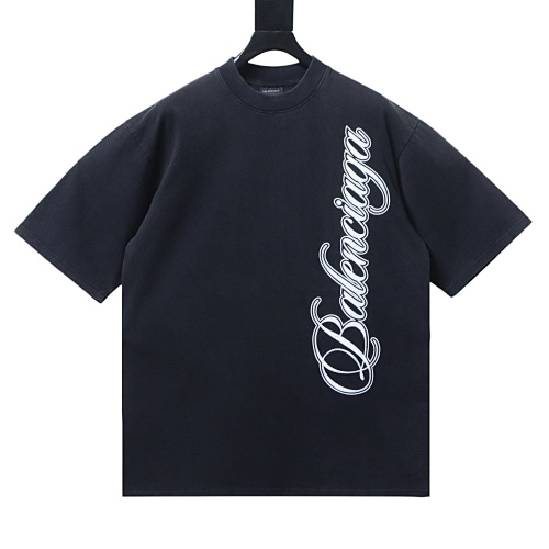 Balenciaga Cursive Medium Fit T-shirt Black