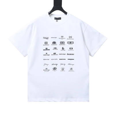 Balenciaga rchives Logos‑print cotton T‑shirt White 01