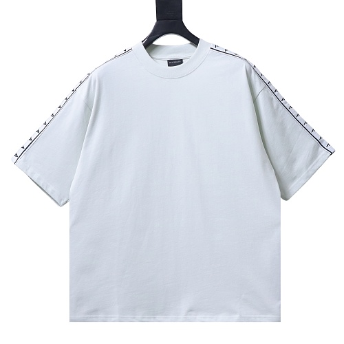 Balenciaga Stripe Medium Fit T-shirt in Faded White