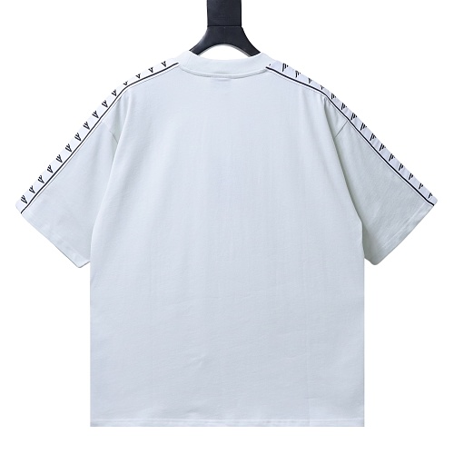 Balenciaga Stripe Medium Fit T-shirt in Faded White