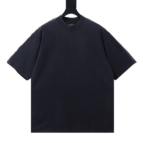 Balenciaga Stripe Medium Fit T-shirt in Faded Black