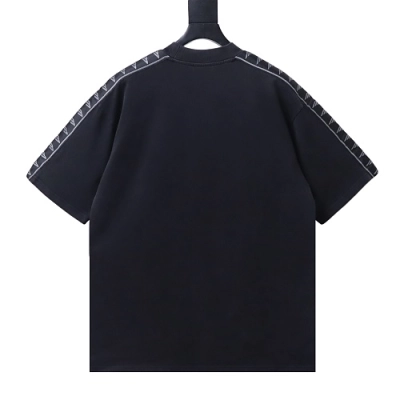Balenciaga Stripe Medium Fit T-shirt in Faded Black 01