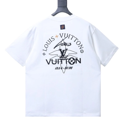 Louis Vuitton Printed Signature T-Shirt White 01