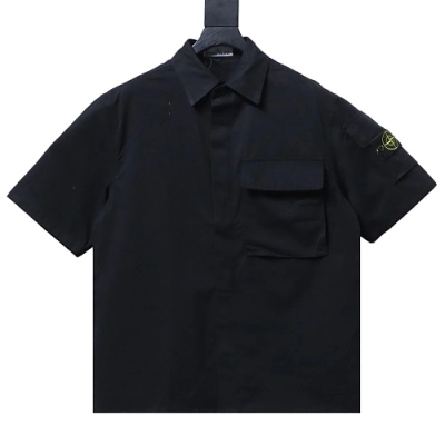 Stone Island Half-Zip Short Sleeve Work Shirt 01