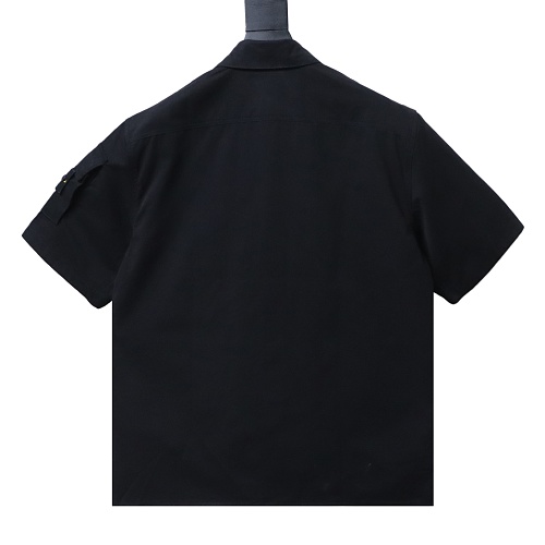 Stone Island Half-Zip Short Sleeve Work Shirt