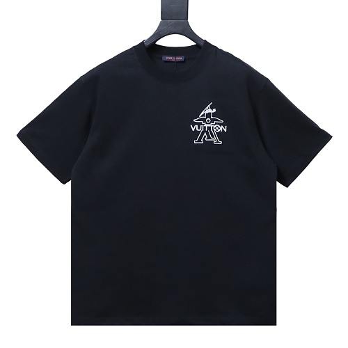 Louis Vuitton Printed Signature T-Shirt Black