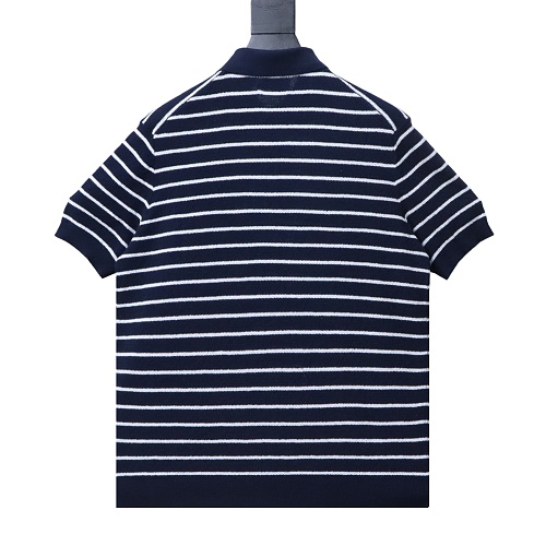 Ralph Lauren Men's Striped Cotton Knit Polo Shirt Black