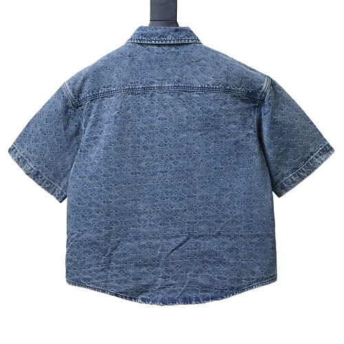 Louis Vuitton Monogram Denim Short-Sleeved Shirt 1AK7C5