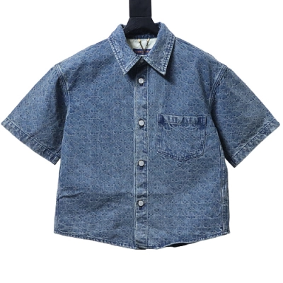 Louis Vuitton Monogram Denim Short-Sleeved Shirt 1AK7C5 01