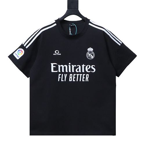 WE11DONE Dark Warrior Football T-Shirt Black