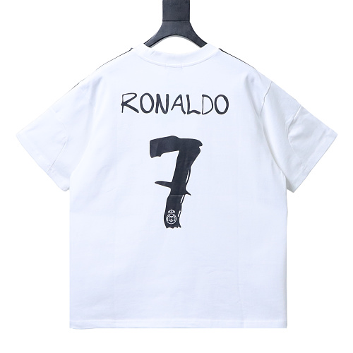 WE11DONE Dark Warrior Football T-Shirt White