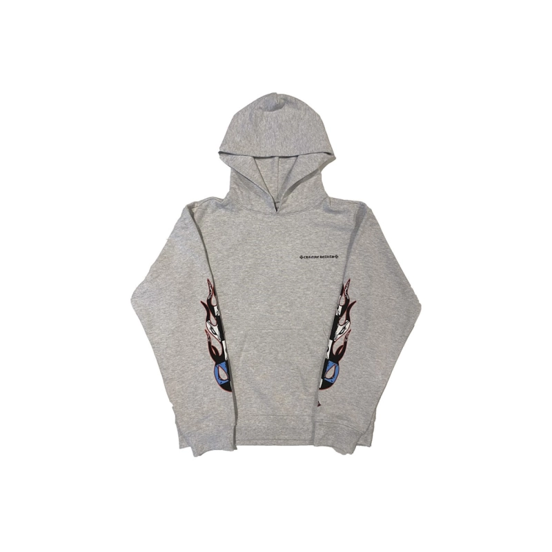 Chrome Hearts Matty Boy Brain Hoodie Heather Grey+Purple Brand Jeans -816#