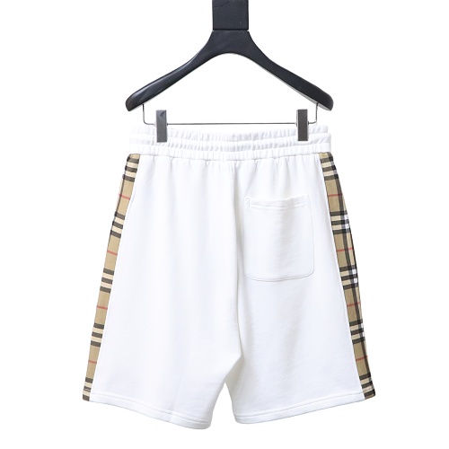 Burberry Check Trim Cotton Blend Shorts White