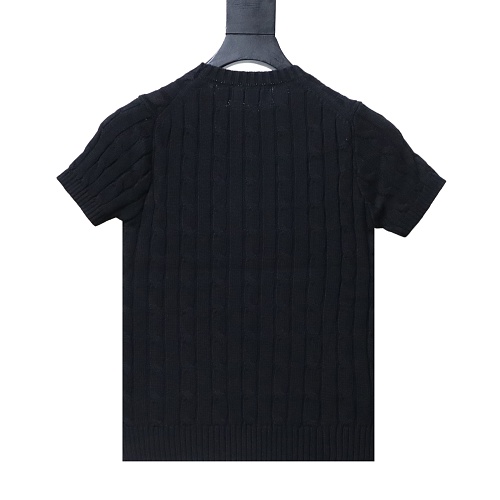 Ralph Lauren Cable-Knit Cotton Short-Sleeve Sweater Black