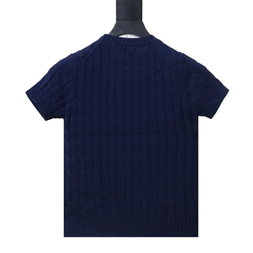 Ralph Lauren Cable-Knit Cotton Short-Sleeve Sweater Navy blue