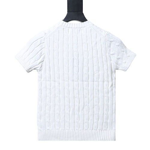 Ralph Lauren Cable-Knit Cotton Short-Sleeve Sweater White