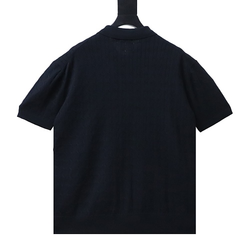 Ralph Lauren Cable-Knit Knitted Polo Shirt Black