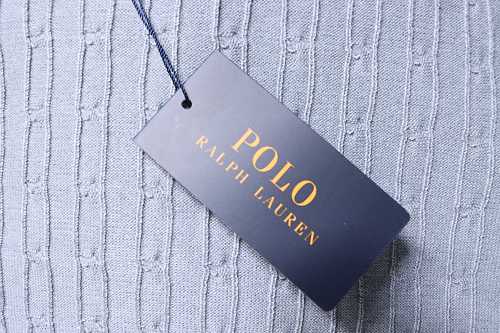 Ralph Lauren Cable-Knit Knitted Polo Shirt Grey