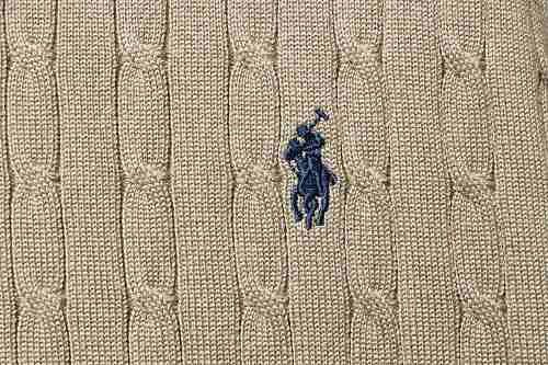 Ralph Lauren Cable-Knit Knitted Polo Shirt Khaki