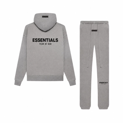 Fear of God Essentials SS22 Relaxed Set Dark Oatmeal 01