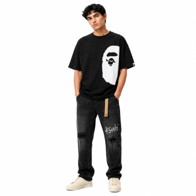 BAPE T-Shirt -#1338+Ksubi Jean #9012 01