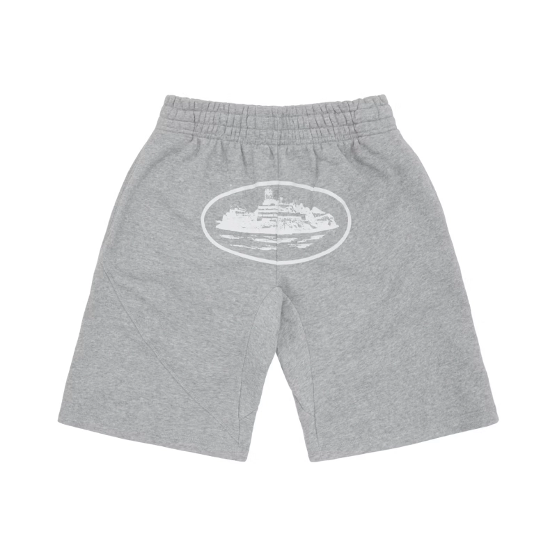 Hellstar T-Shirt -6797#+Corteiz OG Alcatraz Shorts Heather Grey