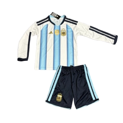 Kids long-sleeved 2026 Argentina home jersey, sizes 01
