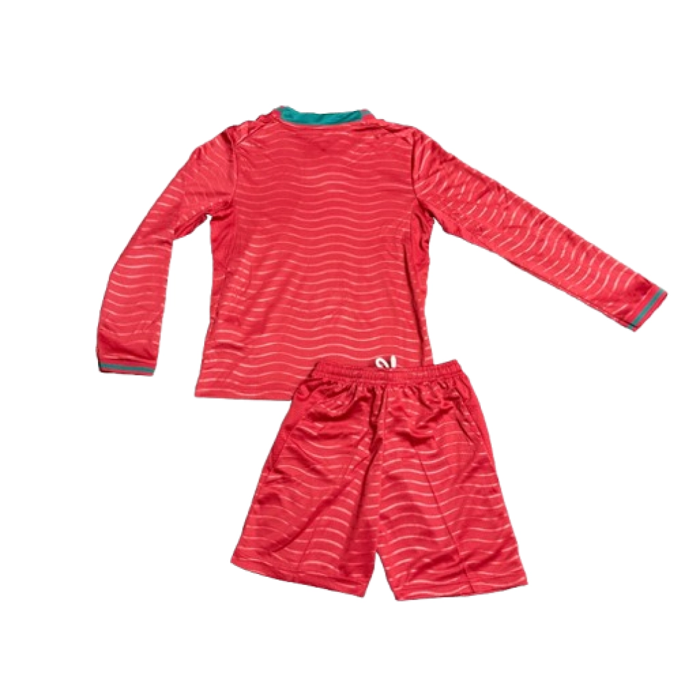 Kids long-sleeved 2026 Portugal home jersey