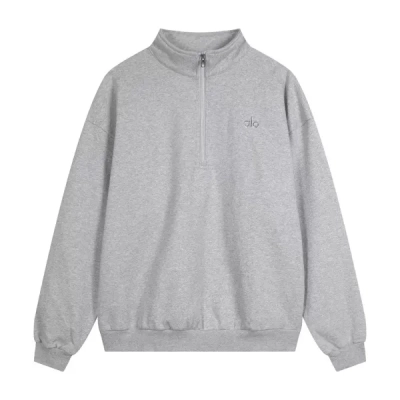 Alo Yoga Accolade 1/4 Zip Pullover Grey+Sp5der P*NK Sweatpants Pink 02