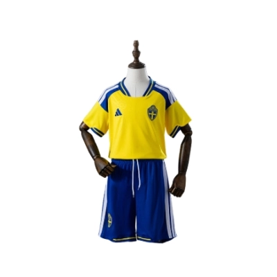 Sweden 2026 Home Kids Kit Jersey 01