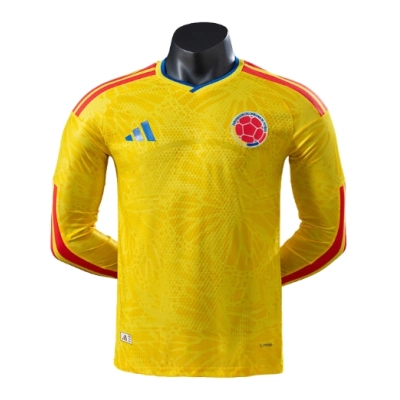 Colombia 2026 Home Long-Sleeve Player Version Jersey 01