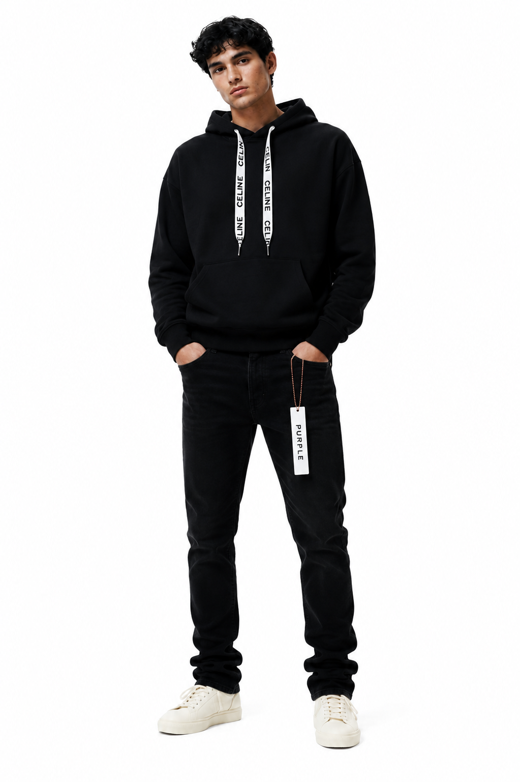 Celine Loose Sweatshirt In Cotton Fleece+Purple Brand Fashion Men Jeans 4