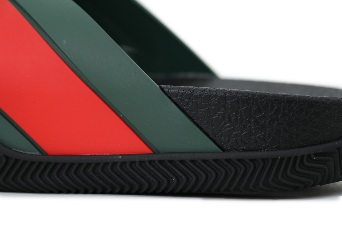  GUCCI Rubber Slide Sandal Red and Green