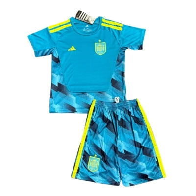 Kids 2026 Spain goalkeeper Jersey 01