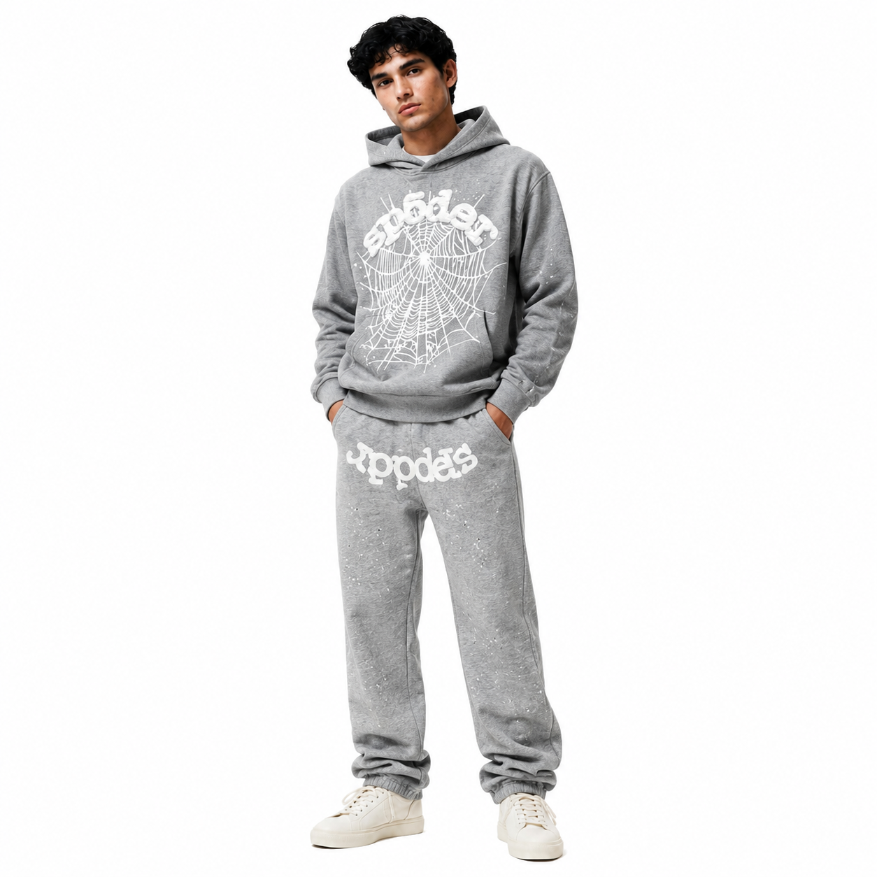 Sp5der tracksuit suit Grey