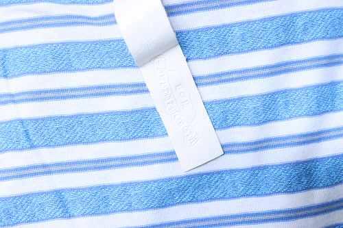 Chrome Hearts Blue &amp; White Striped Cross T-Shirt