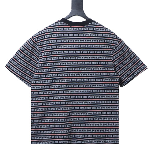 Chrome Hearts Matty Boy Striped All Over Cross Short Sleeve Tee