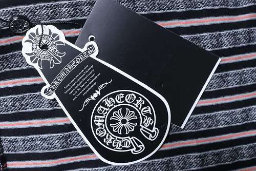 Chrome Hearts Matty Boy Striped All Over Cross Short Sleeve Tee