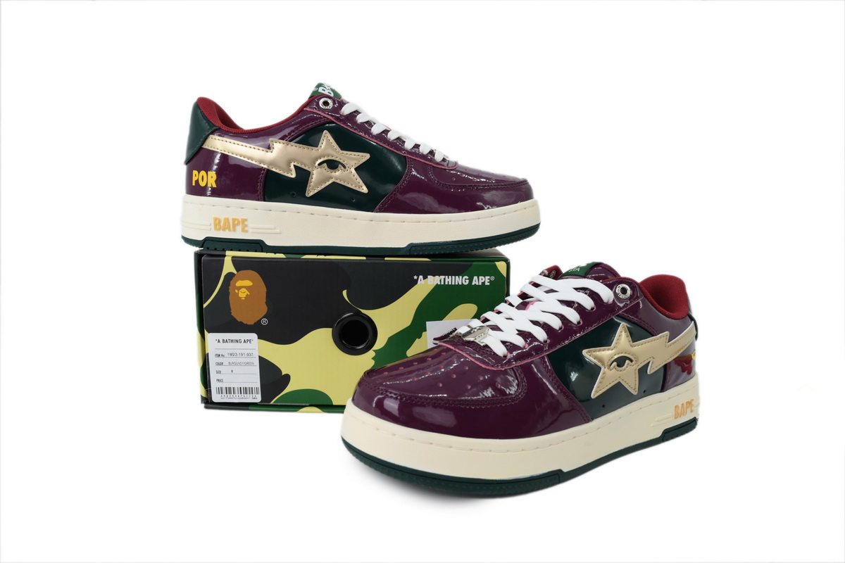 KidSuper × A BATHING APE BAPE STA POR "Burgundy" 1M23 191 937 