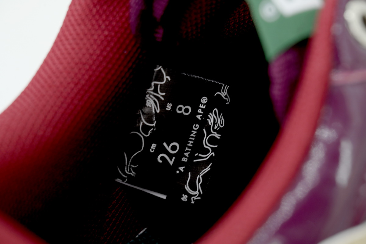 KidSuper × A BATHING APE BAPE STA POR "Burgundy" 1M23 191 937 