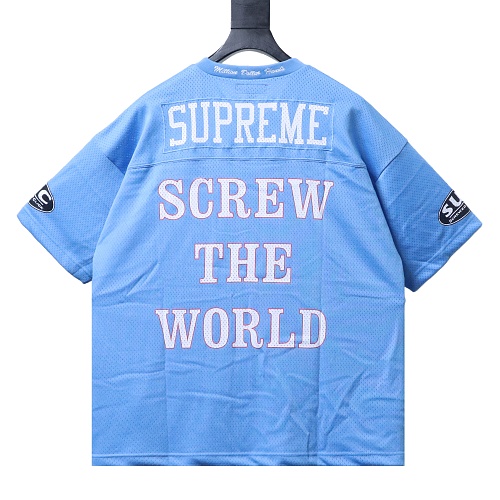 Supreme × DJ Screw Football Jersey Blue
