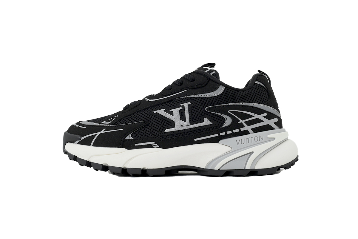PK God Batch Louis Vuitton Tatic Runner Sneaker "Black Silver"