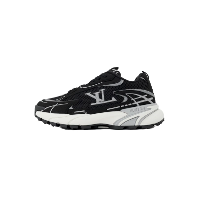 PK God Batch Louis Vuitton Tatic Runner Sneaker "Black Silver" 01