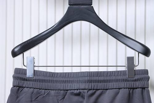 Prada Letter-Print Trousers Grey