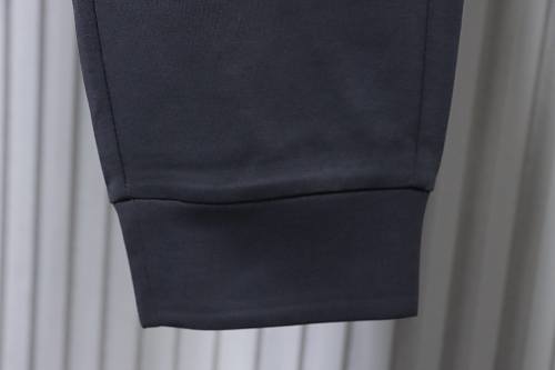 Prada Letter-Print Trousers Grey